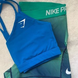 Gymshark Sports bra. Nike pros spandex.
